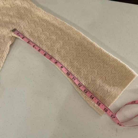 Chico’s Cable Knit Sweater V-Neck “Drama” Pullover Oatmeal Women’s 8 (Chico’s 1) - Picture 8 of 13